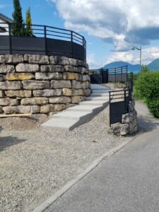 EGMG - ENTREPRISE GENERALE DE MACONNERIE DU GRESIVAUDAN - Aménagement extérieur escalier